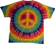 peace sign tie dye shirt